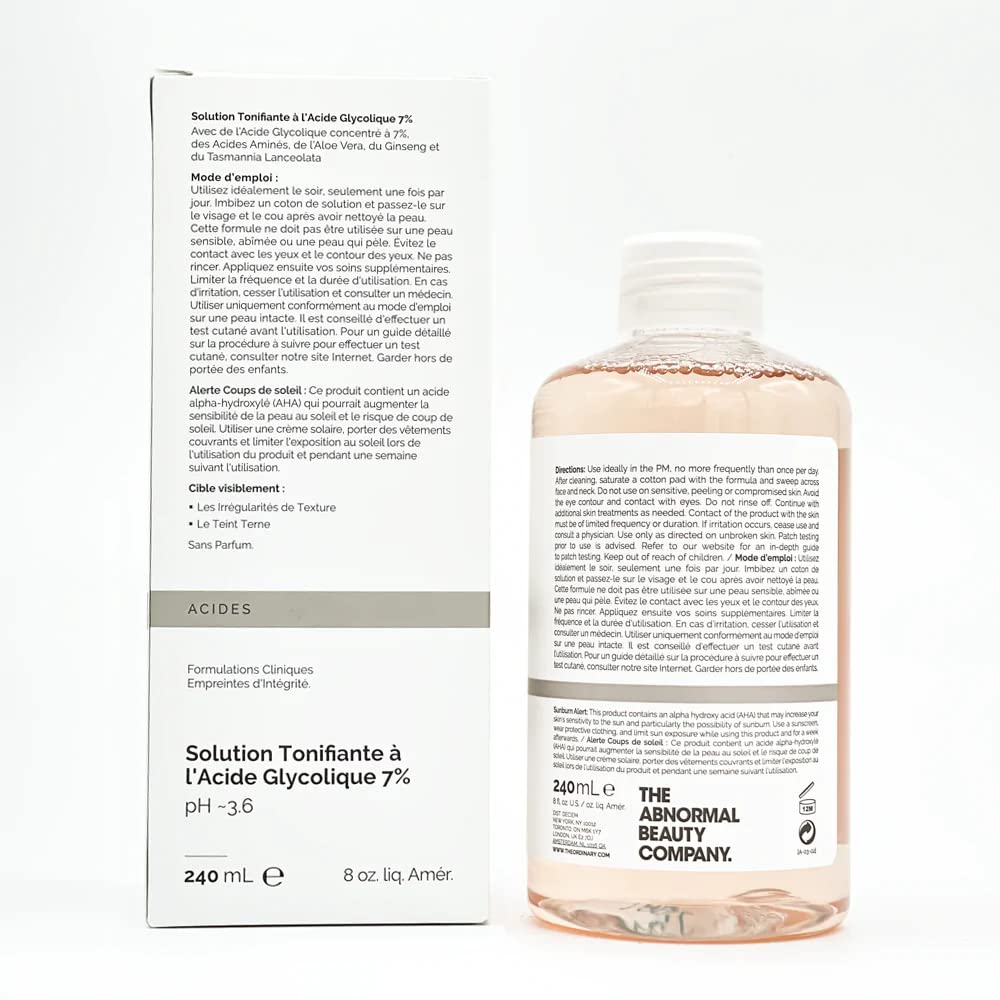 The Ordinary Glycolic Acid 7% Toning Solution, Brightening and Smoothing Toner 3.4 Fl Oz