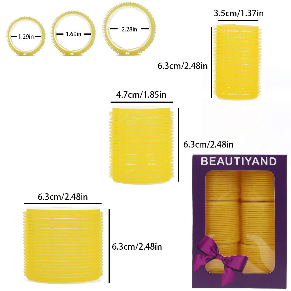 Jumbo Size Hair Roller sets, Self Grip, Salon Hair Dressing Curlers