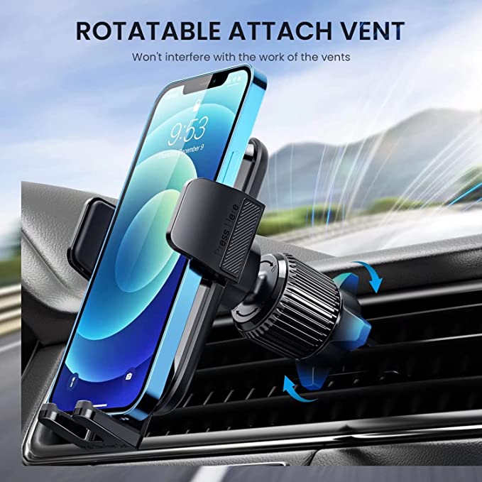 Cell Phone Holder Qifutan Phone Mount for Car Vent [2022 Upgraded Clip] Car Hands Free Cradle