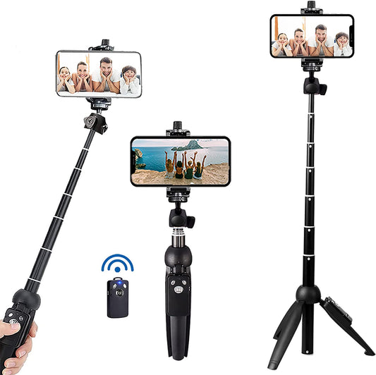 Portable 40 Inch Aluminum Alloy Selfie Stick Phone Tripod with Wireless Remote Shutter