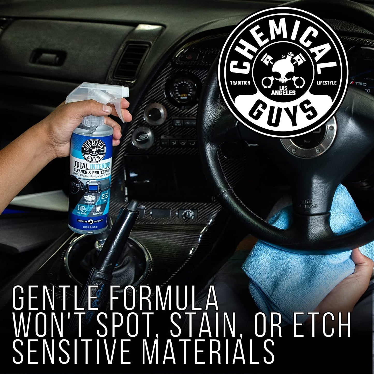 Total Interior Cleaner and Protectant, Safe for Cars, Trucks, SUVs, Jeeps, Motorcycles, RVs & More