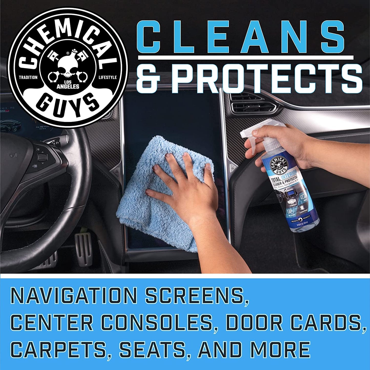 Total Interior Cleaner and Protectant, Safe for Cars, Trucks, SUVs, Jeeps, Motorcycles, RVs & More