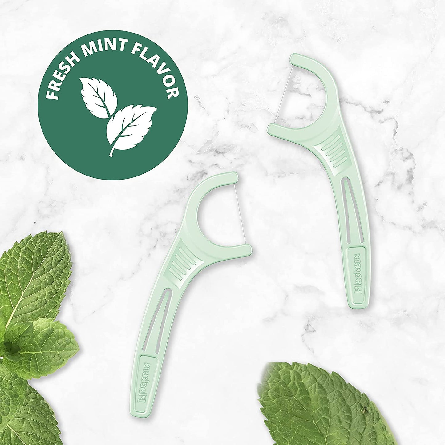 Dental Flossers , Fresh Mint Flavor, Fold-Out Toothpick, Super Tuffloss