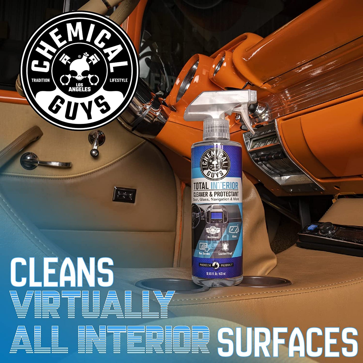 Total Interior Cleaner and Protectant, Safe for Cars, Trucks, SUVs, Jeeps, Motorcycles, RVs & More