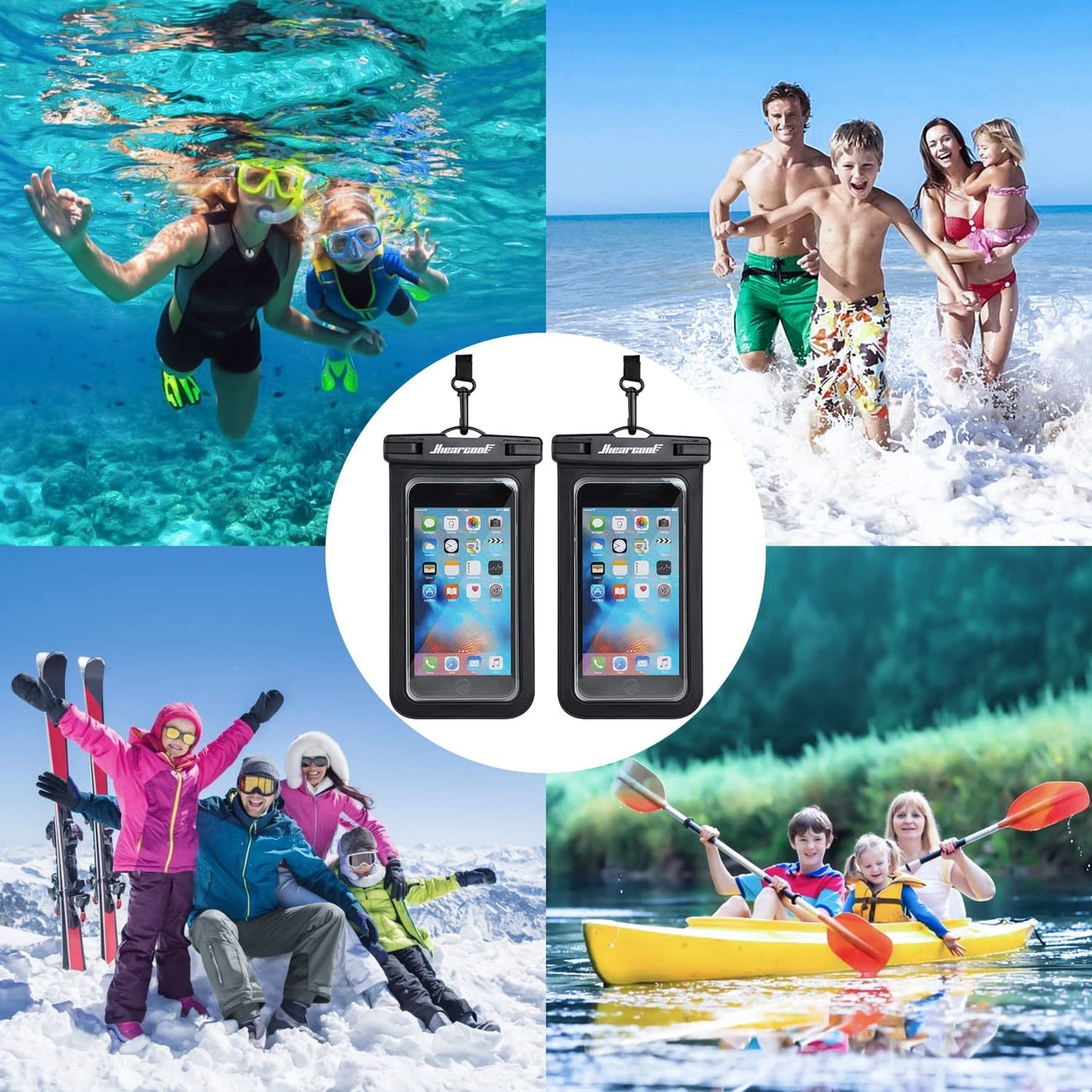 Universal Waterproof Case,Hiearcool Phone Pouch Compatible for iPhone 13 12 11 Pro Max XS Samsung Galaxy S10