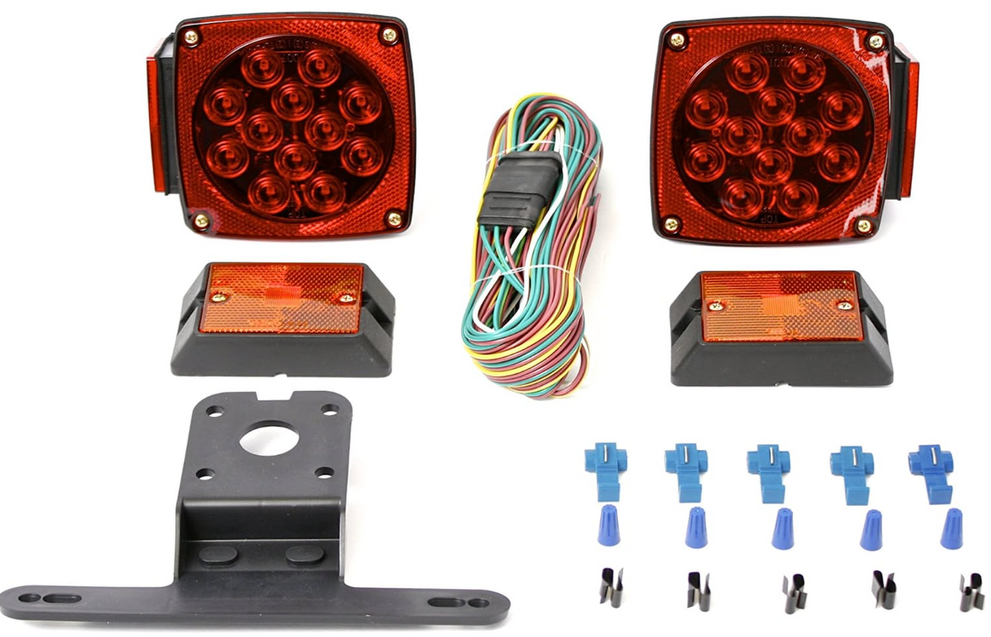 Trailer Light Kit  MaxxHaul 70205 - 12V All LED , Left and Right Waterproof Submersible for Trailers, Boat Trailer Truck Marine Camper RV Snowmobile